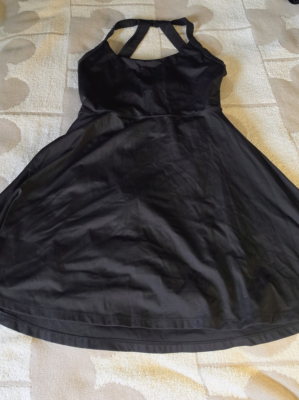HALARA Black Halter Fit & Flare Mini Dress